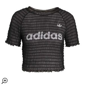 Adidas Women's Black Smocked Tee
